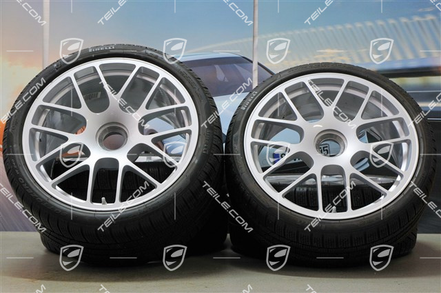 19" Komplet kół zimowych RS Spyder, felgi na centralną śrubę 8,5J x 19 ET56 + 11J x 19 ET51 + NOWE opony zimowe Pirelli 235/35 R19 + 295/30 R19, z czujnikami RDK