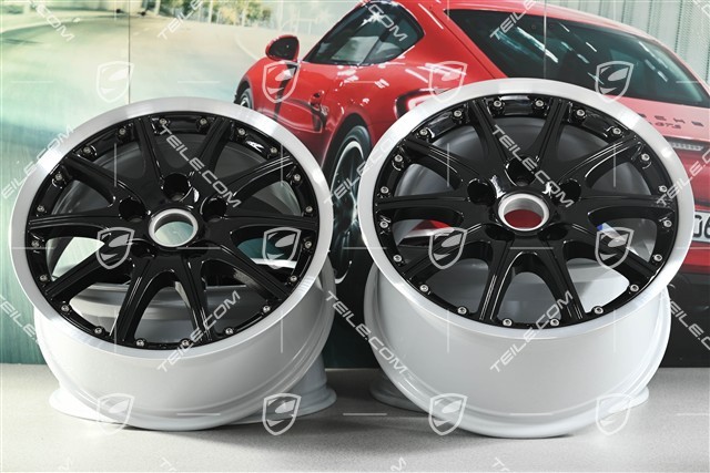 18-inch GT3 SportDesign wheel set, 7,5J x 18 ET50 + 10J x 18 ET65, black