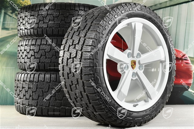 19"+20" Dakar komplet kół na każdy teren, felgi 8J x 19 ET38 +11,5J x 20 ET63 + opony All-Terrain Pirelli Scorpion 245/45 ZR19 + 295/40 ZR20, białe
