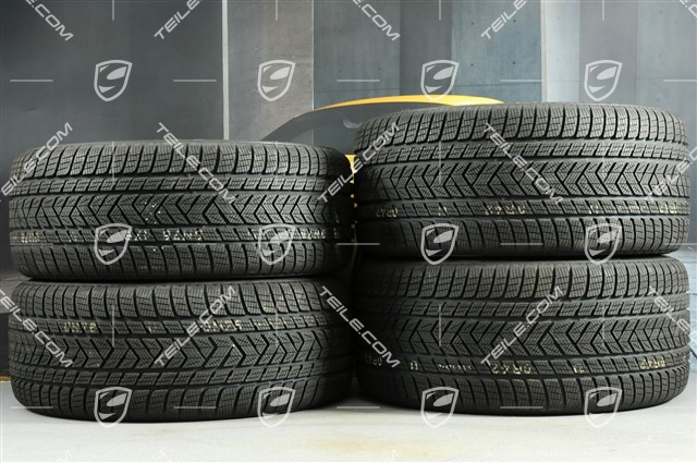 21-inch Cayenne RS Spyder winter wheel set, rims 9,5J x 21 ET46 + 11,0J x 21 ET58 + NEW Pirelli winter tyres 275/40 R21 + 305/35 R21, with TPMS, black high gloss