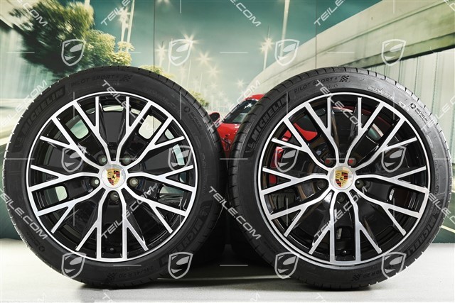 20" Koła letnie Taycan Turbo S Aero Design, felgi 9J x 20 ET54 + 11J x 20 ET60 + opony letnie Michelin 245/45 R20 + 285/40 R20