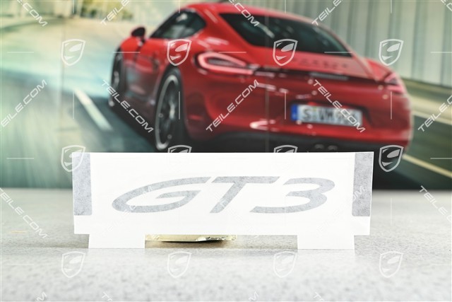 Schriftzug Aufkleber GT3, schwarzmatt, L=R