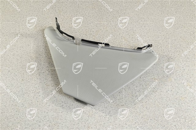 Centre console, Lateral cover, Leatherette, Steel grey, L