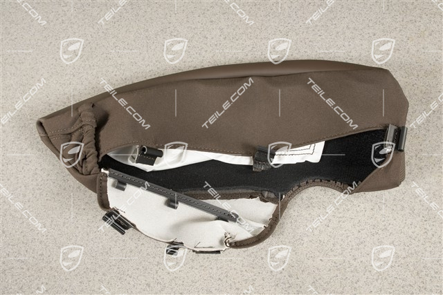 Backrest cover, Side part, with Airbag Perforated, Saddle Brown, R