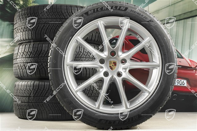 20" koła zimowe Cayenne Design, komplet, felgi 9J x 20 ET50 + 10,5J x 20 ET64 + opony zimowe Michelin 275/45 R20 + 305/40 R20, z czujnikami ciśnienia