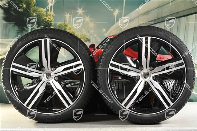 22" koła zimowe Macan Exclusive Design, felgi 9J x 22 ET29 + 11J x 22 ET47 + opony zimowe Pirelli Scorpion Winter 2 elect 255/40 R22 + 295/35 R22, czarne