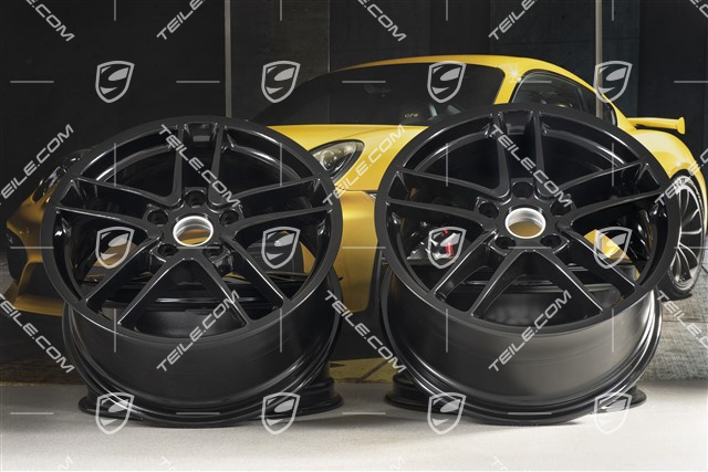 19" Felgensatz Panamera Turbo II, 10J x 19 ET61 + 9J x 19 ET60, schwarz hochglanz
