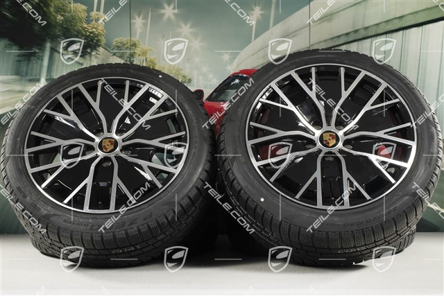 20" Turbo S Aero Design Winterräder Satz, Felgen 9J x 20 ET54 + 11J x 20 ET60, Pirelli Winterreifen 245/45 R20 + 285/40 R20