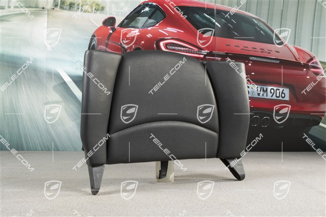 Back seat backrest, rear, leatherette, black, coupe, R