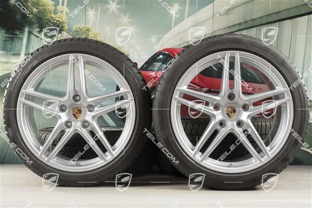 19" Koła zimowe, komplet "Carrera", felgi 8,5J x 19 ET50 + 11J x 19 ET77 + opony zimowe Continental WinterContact TS 830P 235/40 R19 + 295/35 R19