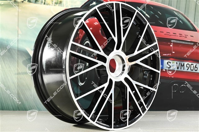 21" Felge Panamera Turbo S, 9,5J x 21 ET71, schwarz hochglanz