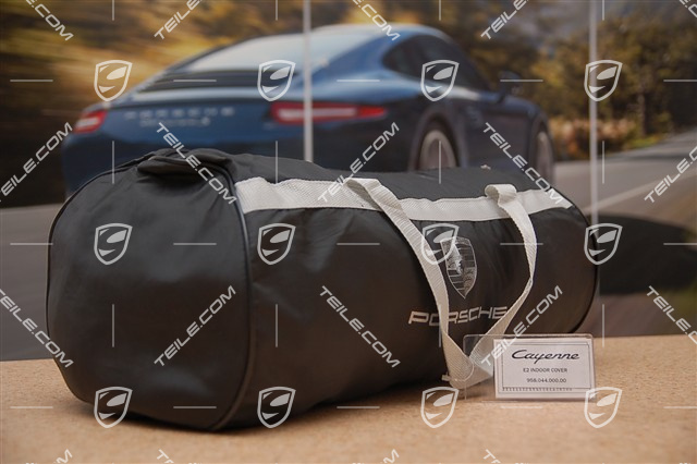Pokrowiec na samochód (do pomieszczeń zamkniętych), z herbem i napisem Porsche