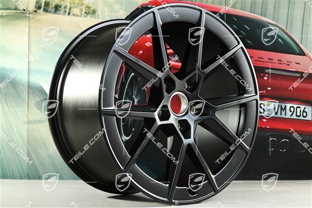 20+21-inch Carrera S wheel rim set, 8,5J x20 ET50 + 11,5J x 21 ET79, black satin matt