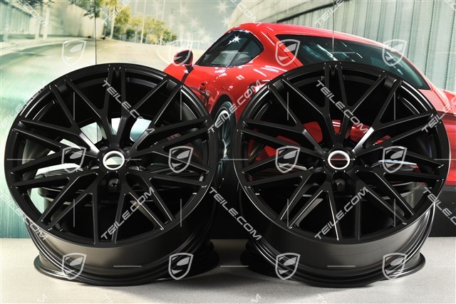 21" komplet felg RS Spyder Design II , 9,5J x 21 ET27 + 10J x 21 ET19, czarny półmat