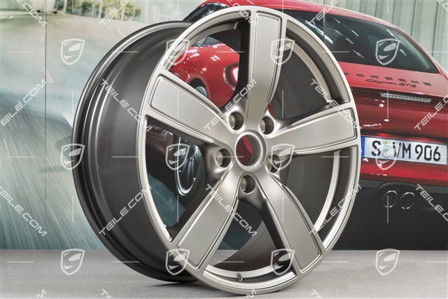 20" Felgensatz Carrera Sport, 11,5J x 20 ET76 + 8,5J x 20 ET49, Platinum-Seidenmatt