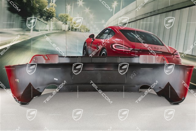 Zderzak tylny, Turbo / Carrera S / Carrera 4S, nowy + polakierowany (czerwony / guards red 80K)