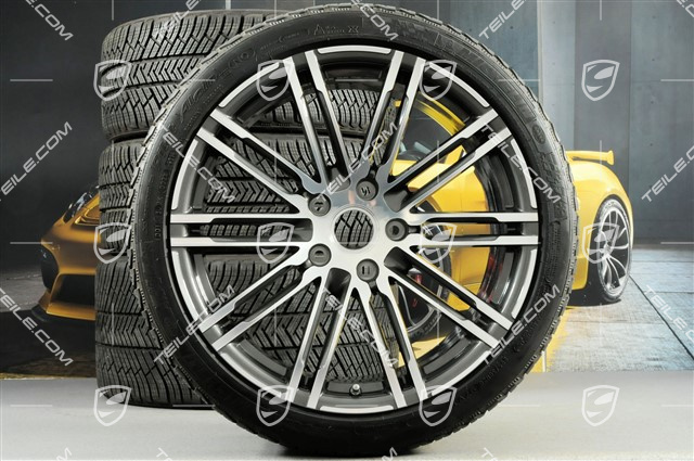 20-inch winter wheels set "Turbo", rims 8,5J x 20 ET51 + 11J x 20 ET56 + NEW Michelin Pilot Alpin PA4 winter tires 245/35 R20 + 295/30 R20, with TPM