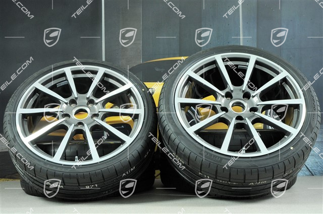 20" Carrera Classic koła letnie komplet, felgi 8J x 20 ET57 + 10J x 20 ET45 + NOWE opony letnie Pirelli 235/35 ZR20 + 265/35 ZR20, z czujnikami ciśnienia