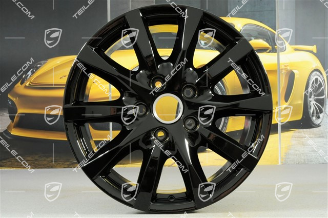 18" Komplet felg Cayenne, 8J x 18 ET53, czarny wysoki połysk
