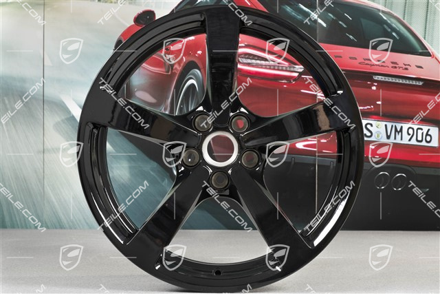 18" Felge Macan, 8J x 18 ET21, in schwarz hochglanz