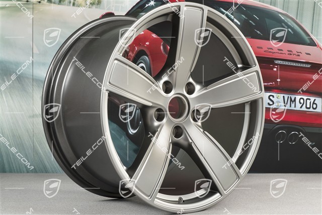 20" Felgensatz Carrera Sport, 11,5J x 20 ET76 + 8,5J x 20 ET49, Platinum-Seidenmatt