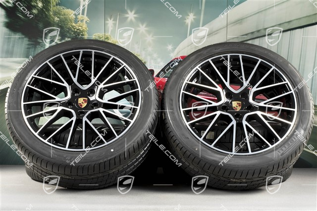 21-inch Cayenne RS Spyder summer wheel set, rims 9,5J x 21 ET46 + 11,0J x 21 ET58 + Pirelli P Zero summer tyres 285/40 R21 + 315/35 R21, with TPMS, EXCLUSIVE