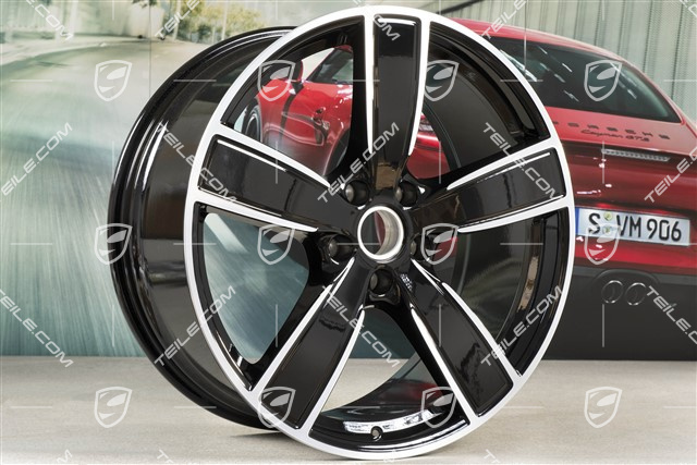 22" Felgensatz Cayenne Sport Classic, 10J x 22 ET48 + 11,5J x 22 ET61, schwarz hochglanz