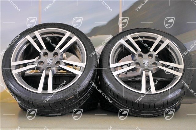 20" komplet kół letnich Turbo II, felgi 9,5 J x 20 ET 65 + 11 J x 20 ET 68 + NOWE opony letnie Michelin 255/40 ZR 20 + 295/35 ZR 20, RDK