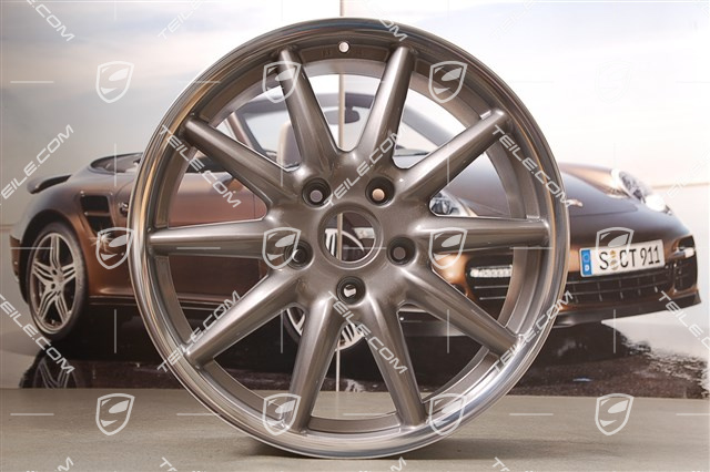 19" Felgensatz Carrera Sport, 8,5J x 19 ET55 + 11,5J x 19 ET67, GT Silver