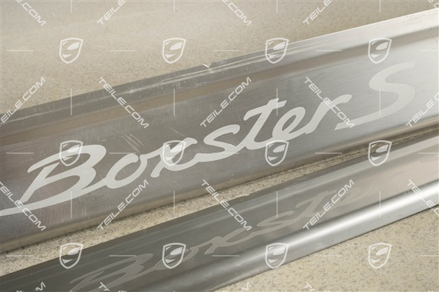 Blenden/Einstiegleisten, unbeleuchtet , Edelstahl, "Boxster S", Satz, L+R