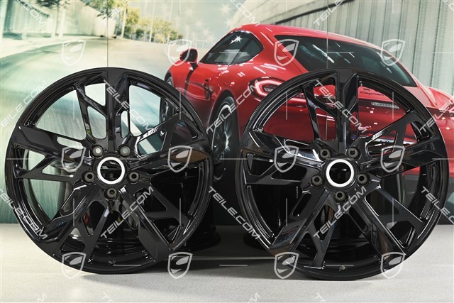 21" Wheel rim set Cross Turismo Design, 9,5J x 21 ET60 + 11,5J x 21 ET66, black high gloss