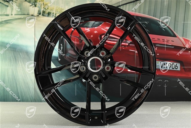 21" Carrera Exclusive Design Felge, 11,5J x 21 ET79, schwarz hochglanz
