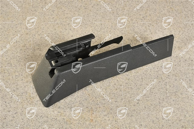 Front seat rail cover, rear, Black