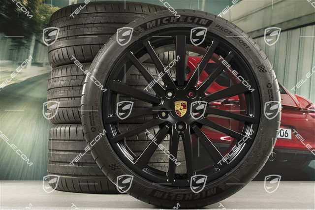 20-inch Panamera Design summer wheel set, rims 9,5J x 20 ET71 + 11,5J x 20 ET68 + Michelin summer tires 275/40 ZR20 + 315/35 ZR20, with TPM