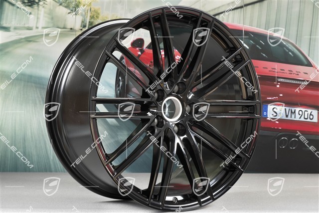 22-inch wheel rim, Turbo IV, 11,5J x 22 ET61, black high gloss