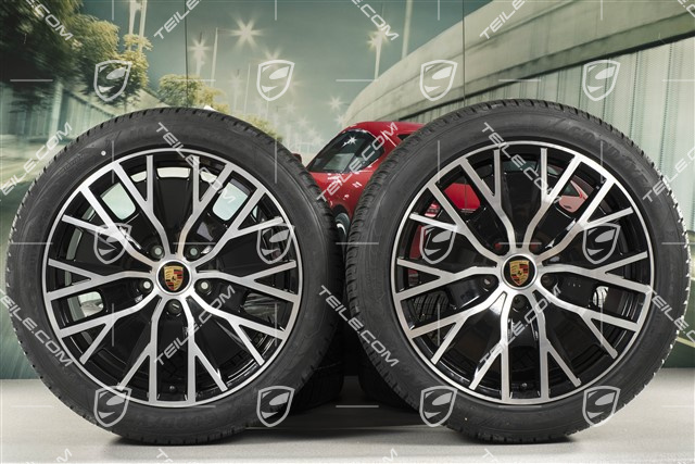 20" Turbo S Aero Design Winterräder Satz, Felgen 9J x 20 ET54 + 11J x 20 ET60 + NEUE Goodyear Winterreifen 245/45 R20 + 285/40 R20