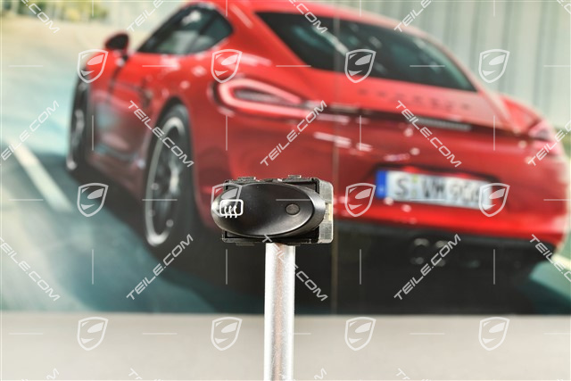 Heckscheibe / Aussenspiegel Heizung Schalter, Schwarz-matt, RHD