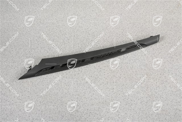 Disc / cover lower for front bumper retaining frame, black matte, L