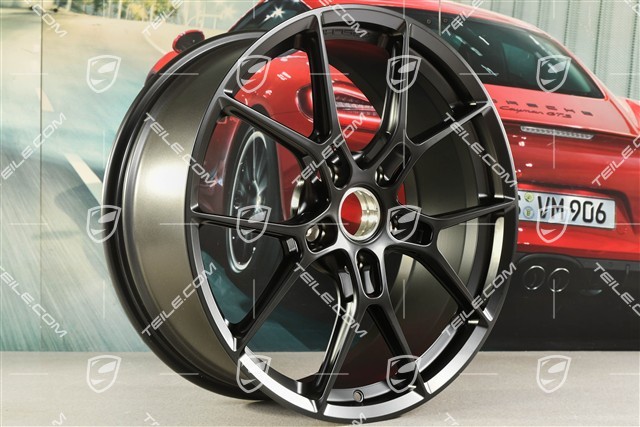 20+21-inch Carrera lightweight wheel rim set, 8,5J x 20 ET50 + 11,5J x 21 ET67, black satin matt
