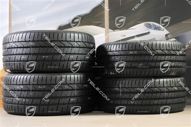 20" SportTechno Sommerräder Satz, Felgen 8,5J x 20 ET57 + 10J x 20 ET50, NEUE Pirelli Sommeräder 235/35 R20 + 265/35 R20, in Schwarz Hochglanz