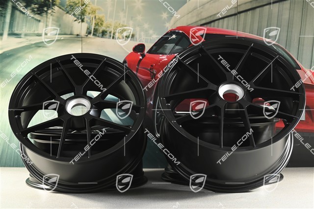 20+21" Carrera GTS, Felgen 8,5J x 20 ET50 + 11J x 21 ET82, schwarz seidenmatt