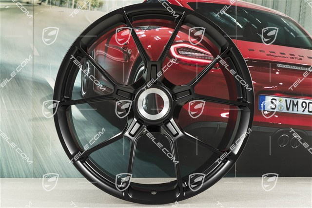 20"+21" GT3 Felgen Satz, 9,5J x 20 ET46 + 12J x 21 ET45, schwarz seidenmatt