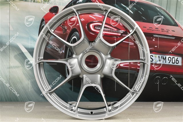 20"+21" komplet felg Turbo S Exclusive Design, 9,5J x 20 ET44 + 12J x 21 ET70, platynowy srebrny
