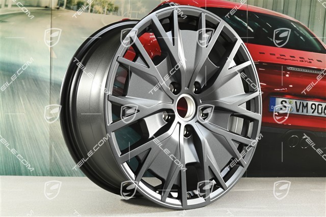 20-inch Turbo S Aero Design wheel rim set, 9J x 20 ET54 + 11J x 20 ET60, in anthracite grey