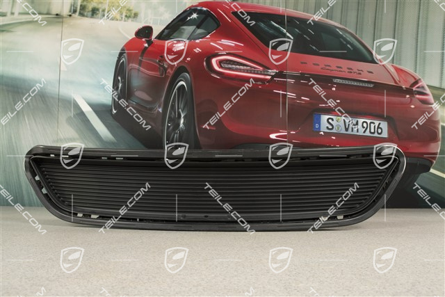 Retaining frame, centre, without middle radiator, Black