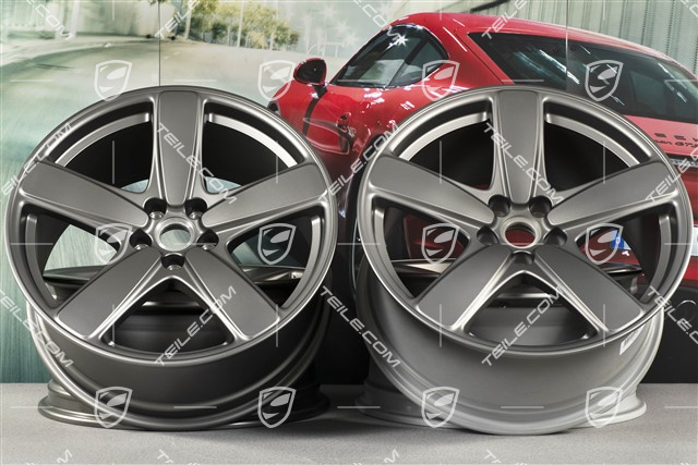 19" Felgensatz Macan SportClassic, 8J x 19 ET21 + 9J x 19 ET21, Platinum Seidenglanz