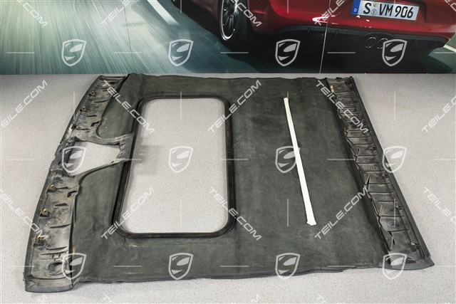 Dachverkleidung, coupé mit Schiebedach, Leder, schwarz