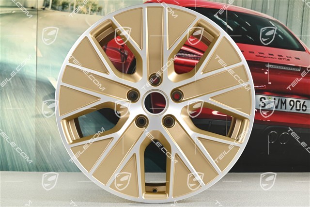 20" Turbo Aero wheel set, 9J x 20 ET54 + 11J x 20 ET60, in Aurum satin matt