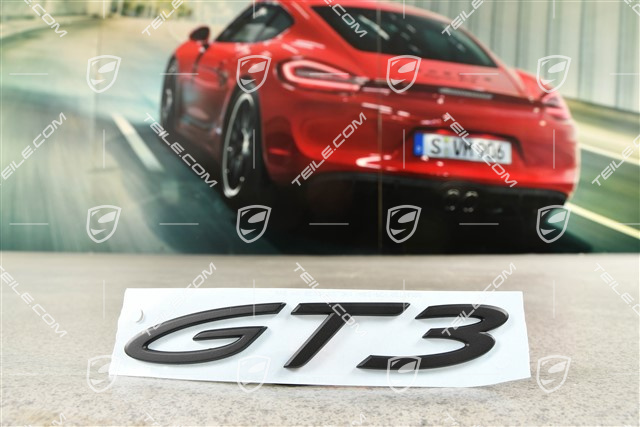 Badge Logo Emblem "GT3", Black matte