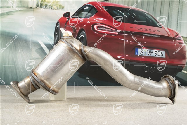 Exhaust pipe with catalytic converter, Cyl. 1-3, Hybrid